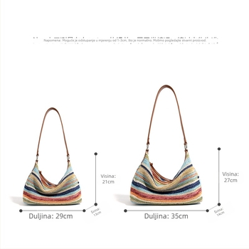 Krosbody torba od prave kože, gradski jednostavan stil, dumpling oblik, zatvarač