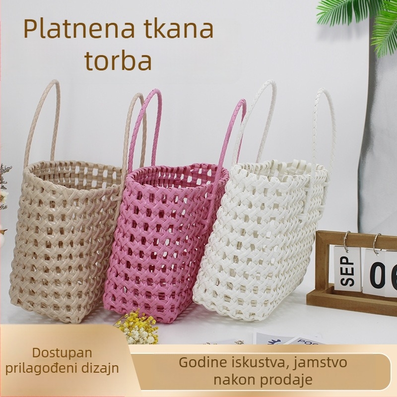Plažna pletena slamena torba, velika kapaciteta, 2025 ljeto, torba za nošenje preko ramena