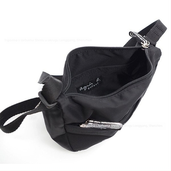 Lagana nylon crossbody torbica sa zatvaračem, poliester podstava, jedna naramenica, gradski stil