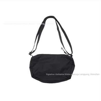 Lagana nylon crossbody torbica sa zatvaračem, poliester podstava, jedna naramenica, gradski stil