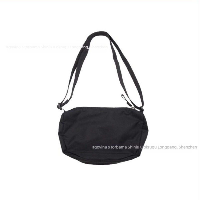 Lagana nylon crossbody torbica sa zatvaračem, poliester podstava, jedna naramenica, gradski stil