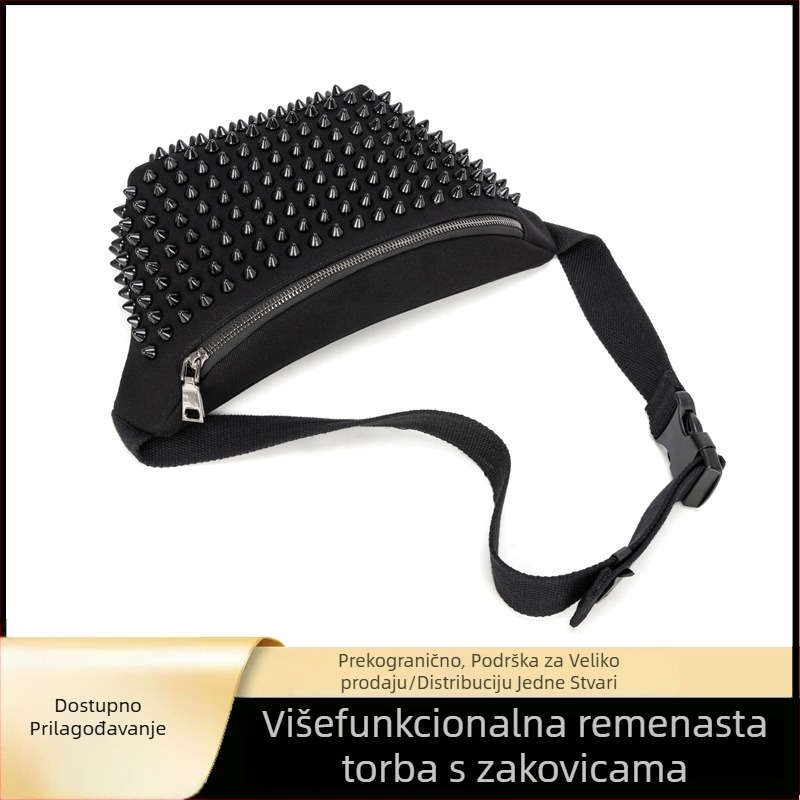 Platnena torbica za pojas za žene za slobodno vrijeme putovanja s zatvaračem, unutarnja pretinica sa zatvaračem i pretinac za dokumente