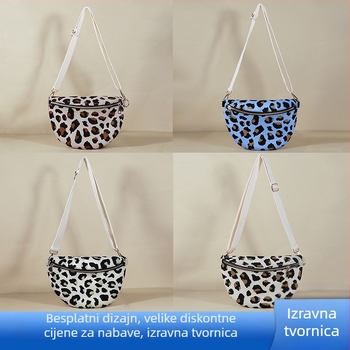 Crossbody torba s oblikom školjke, poliester materijal, zatvarač, kanvas podstava, unutarnji džepovi za telefon i dokumente.