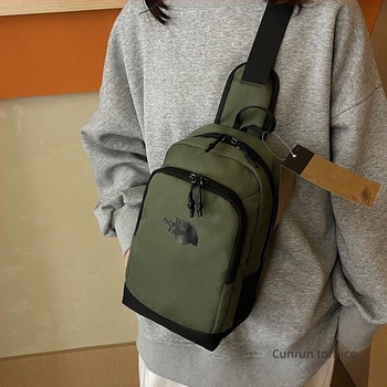 Chest bag – vodootporan najlon, velika kapaciteta, zatvarač, unutarnja džep s zipom, ulični stil