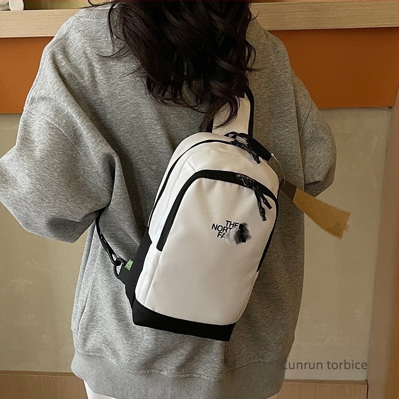 Chest bag – vodootporan najlon, velika kapaciteta, zatvarač, unutarnja džep s zipom, ulični stil