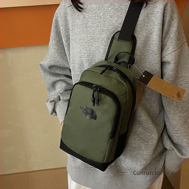 Chest bag – vodootporan najlon, velika kapaciteta, zatvarač, unutarnja džep s zipom, ulični stil