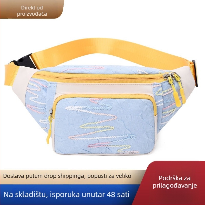 Yunhe chest bag za muškarce i žene, lagana sportska crossbody torba, Oxford tkanina, podstava od poliester, unutarnji džep na zatvarač i džep za telefon, zimsko izdanje 2025