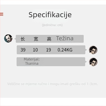 Torba za prsa od najlona u ulično-stilskom izgledu s velikim kapacitetom, zatvaračem i džepom za mobitel