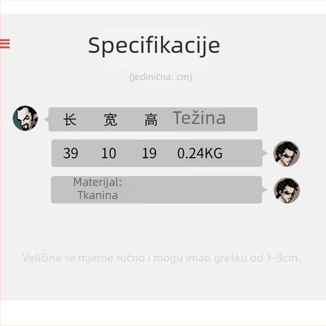 Torba za prsa od najlona u ulično-stilskom izgledu s velikim kapacitetom, zatvaračem i džepom za mobitel