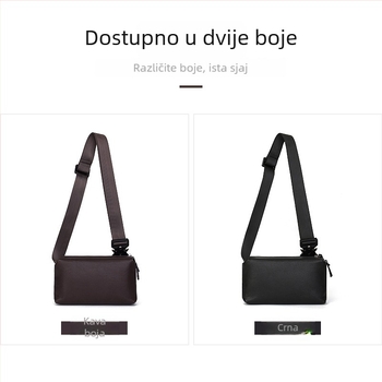Zhuoliang Unisex kožna crossbody torba, koža prvog sloja, zatvarač, unutarnji džepovi za svakodnevnu upotrebu