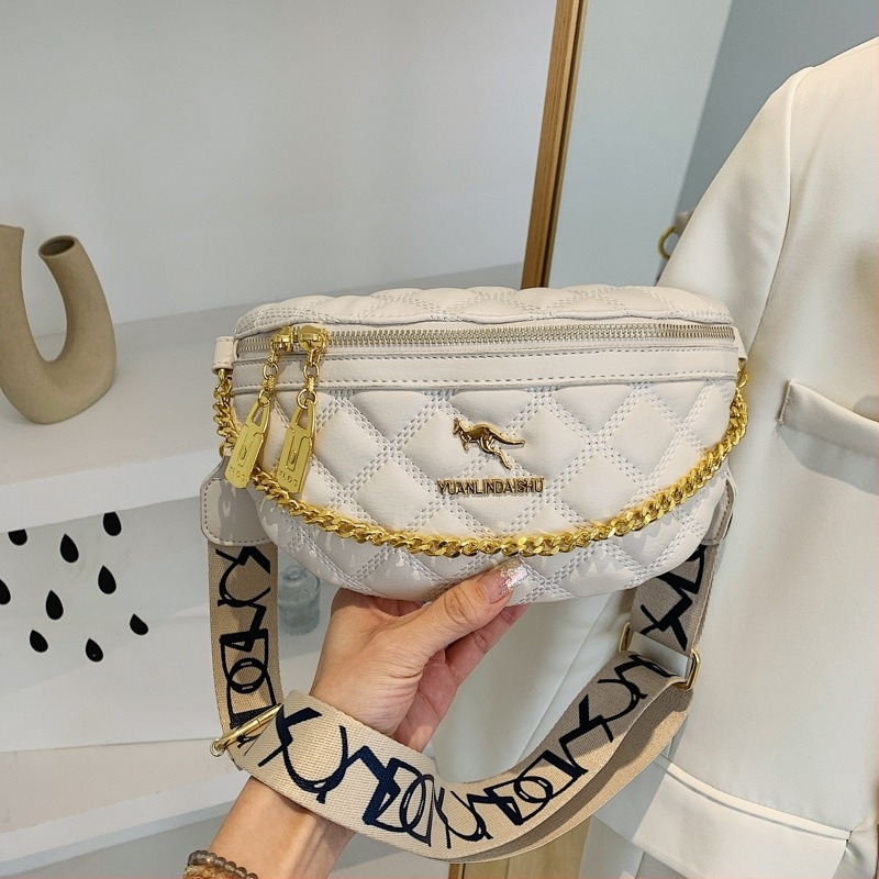 Ženska crossbody torbica za struk – ulični stil, PU materijal, ljeto 2024, zatvarač, džep za mobitel