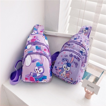 Dječja crossbody torba Stellalou, najlon, ovalni oblik, zatvaranje zipom, trodimenzionalna vanjska torba