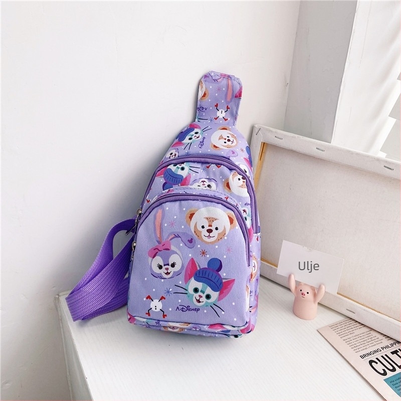 Dječja crossbody torba Stellalou, najlon, ovalni oblik, zatvaranje zipom, trodimenzionalna vanjska torba