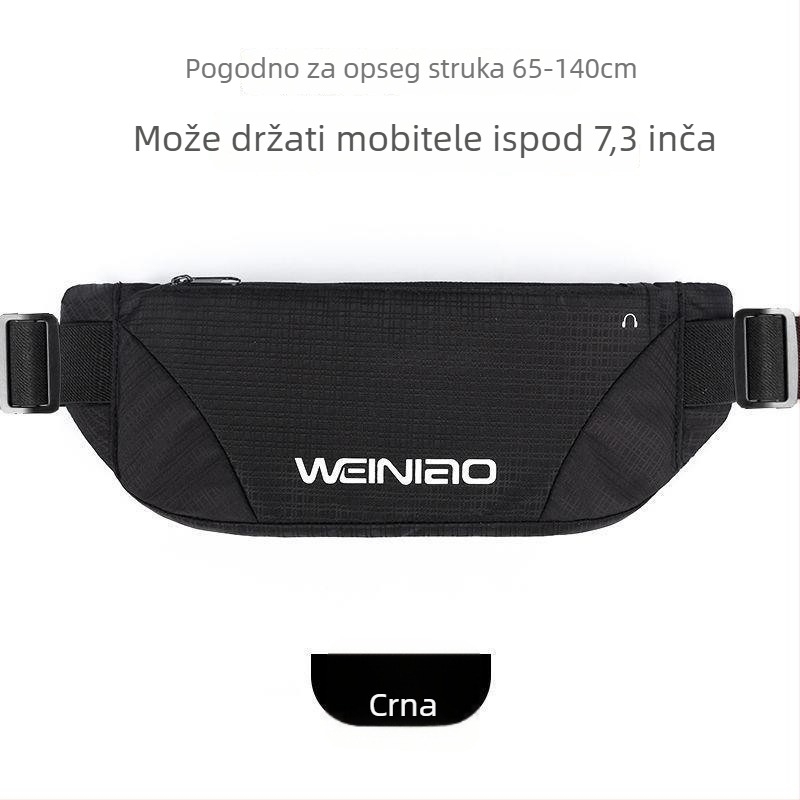Unisex torba za struk za sport - Iznimno lagana, Veliki kapacitet, Vodootporna (Oxford tkanina)