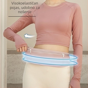 Unisex torba za struk za trčanje, PU materijal, Oxford podstava, neobičan način otvaranja, proljetno izdanje 2025, svakodnevna uporaba