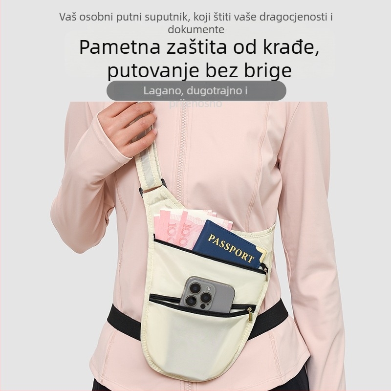 Muška putnička torba preko prsa s zaštitom od krađe — Oxford tkanina, prozračna, vodootporna, ultra lagana