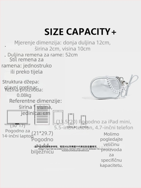 PU torbica za taliju, gradski minimalistički stil, otvaranje zatvaračem, unutarnja zip džep, poliester podstava