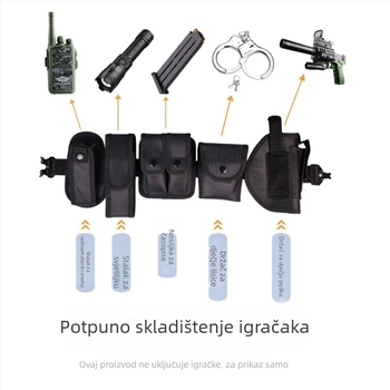 Dječja taktička pojas torbica od PU kože, kopča s pinom, kopča od platna/nylona, uski profil (<2 cm), proljeće 2025