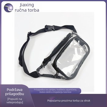 Prozirna PVC pojasna torba – vodootporna, ultralaka, antibakterijska; unisex, za vanjske sportove