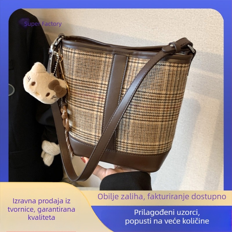 Ženska Bucket Bag, Urbani Jednostavan Stil, PU Koža, Magnetno Zatvaranje, Poliester Podstava, Ljeto 2025