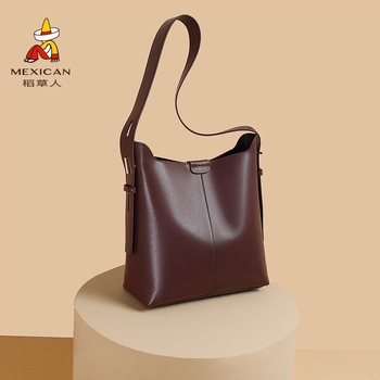 Bucket bag PU Veliki kapacitet Street fashion Zima 2024