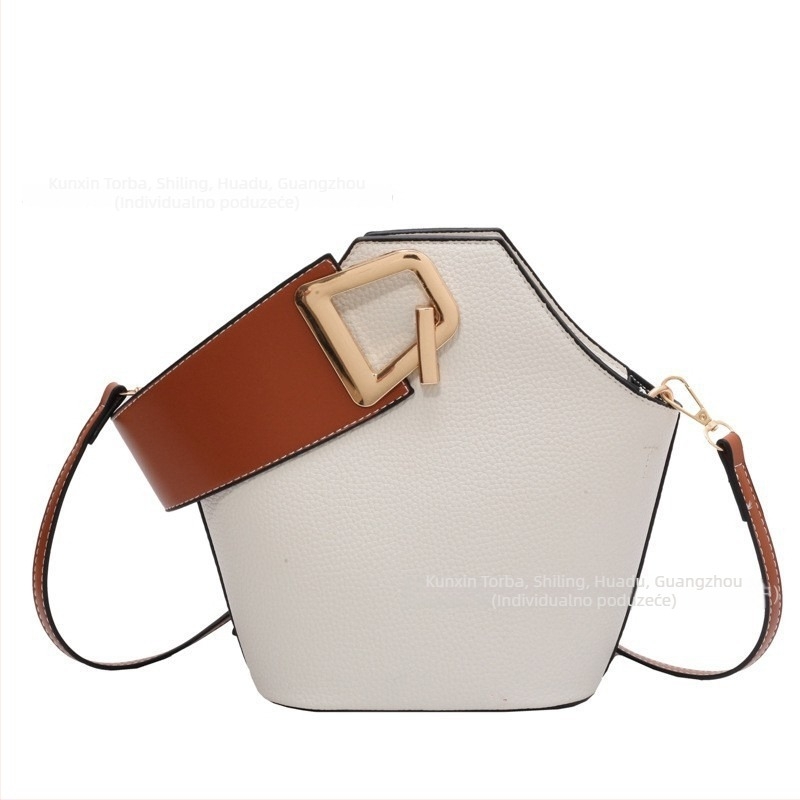 Unisex PU bucket torba, uspravnog kvadratnog oblika, magnetska kopča