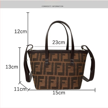 Svilenkasta torba-košara u stilu košare za povrće, zatvarač, svakodnevna upotreba