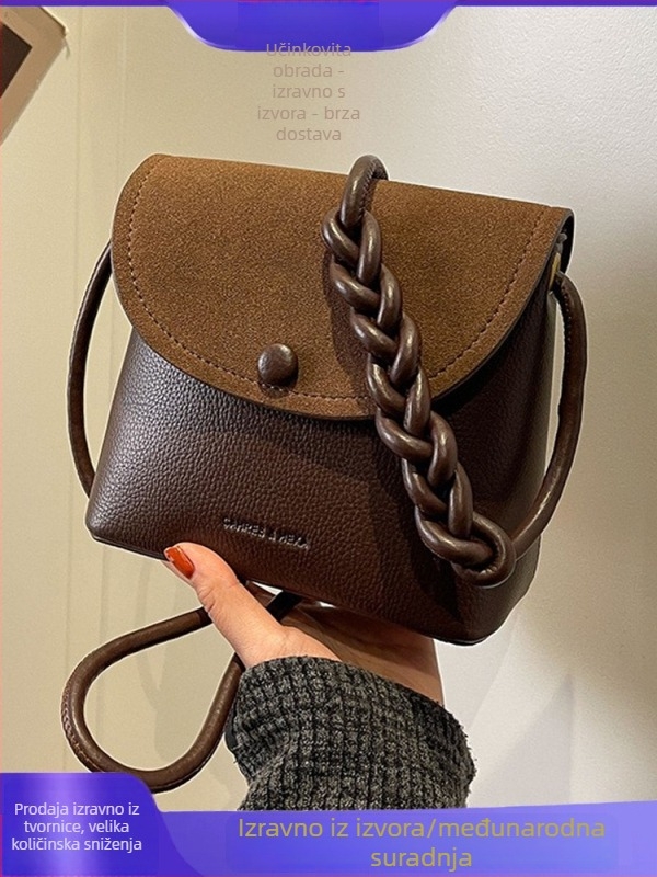 PU bucket torba u uličnoj stili s zatvorenim otvorom i unutarnjom pretinicom