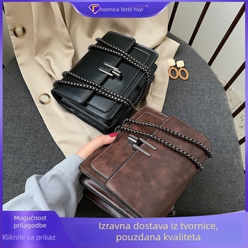 Ženska torbica s lancem preko ramena (svjež i sladak stil, PU materijal, Ferrari brend, otvaranje poklopcem, PU podstava)