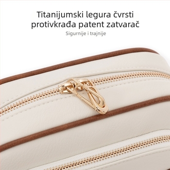 Ženska torbica preko ramena (horizontalnog kvadratnog oblika, PU materijal, zatvaranje zatvaračem, poliester podstava, jedna naramenica)
