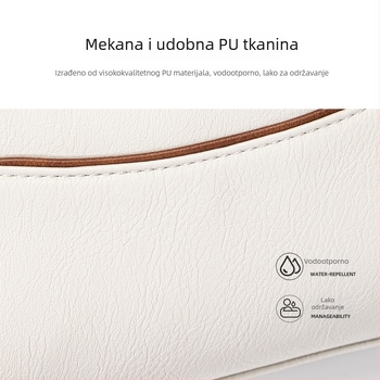 Ženska torbica preko ramena (horizontalnog kvadratnog oblika, PU materijal, zatvaranje zatvaračem, poliester podstava, jedna naramenica)