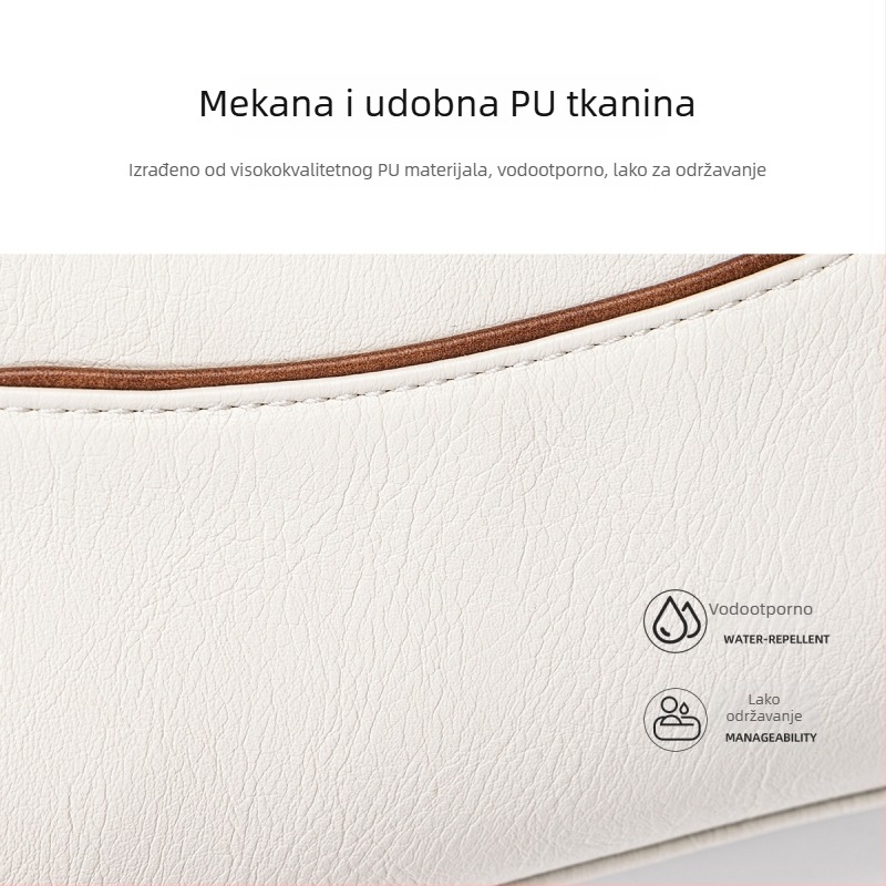 Ženska torbica preko ramena (horizontalnog kvadratnog oblika, PU materijal, zatvaranje zatvaračem, poliester podstava, jedna naramenica)
