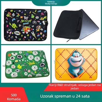 Torba za prijenosno računalo s otpornošću na udarce od diving materijala, poliester podstava, gradski minimalistički stil, uzorak s figurom, kompatibilna s laptopom i tabletom
