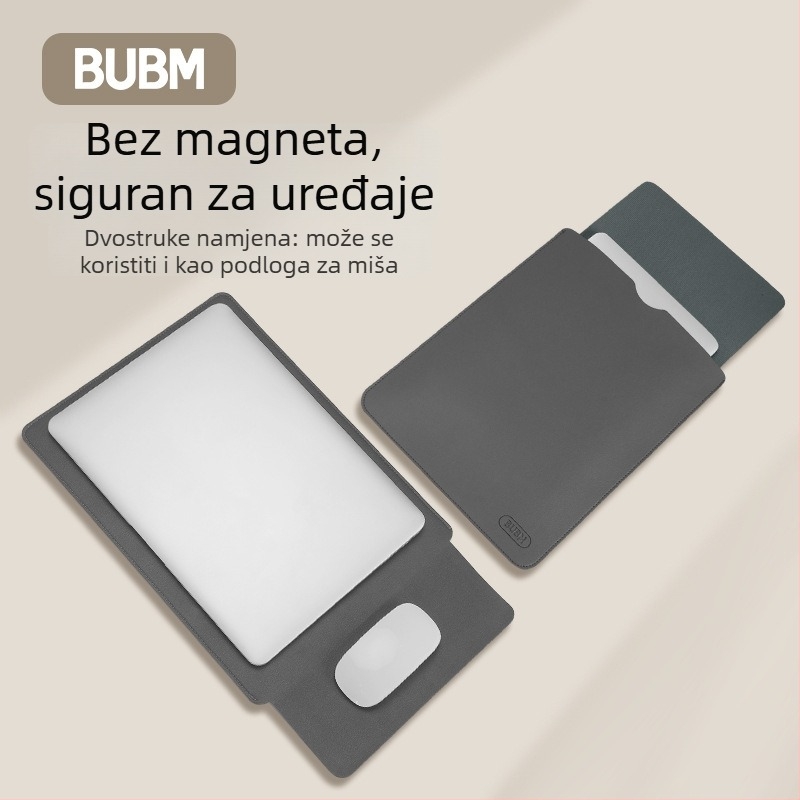 PU kožna futrola za laptop, vodootporna i otporna na habanje, zatvoren otvor, unutarnja pretinac za računalo, podstava od sintetičke kože