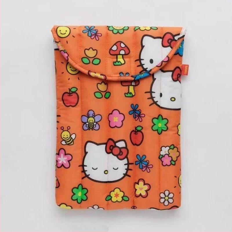 Torba za tablet i prijenosno računalo od najlona, podstava od pamuka, otisak anime mačke, stil mladi kampus, funkcija skladištenja