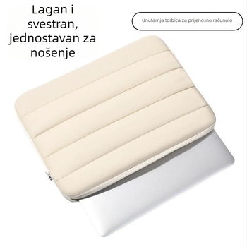 Puhasti futrola za prijenosno računalo 16 inča s cijelim preklopom, zaštita od udara, vodootporna podstava s zračnim jastucima