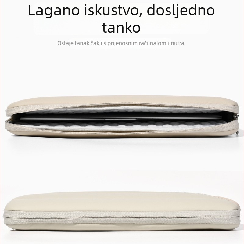 Puhasti futrola za prijenosno računalo 16 inča s cijelim preklopom, zaštita od udara, vodootporna podstava s zračnim jastucima