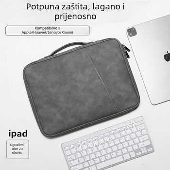 Torba za prijenosno računalo i tablet od 13 inča, vodootporna i otporna na udarce, pretinac za tipkovnicu, za Apple iPad, unisex, gradski minimalistički stil