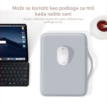PU futrola za tablet s dijagonalnim prednjim džepom, pretinac za olovku i prijenosno računalo, antišok zaštita, zatvarač, zaštita od kiše, mekana ručka