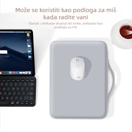 PU futrola za tablet s dijagonalnim prednjim džepom, pretinac za olovku i prijenosno računalo, antišok zaštita, zatvarač, zaštita od kiše, mekana ručka