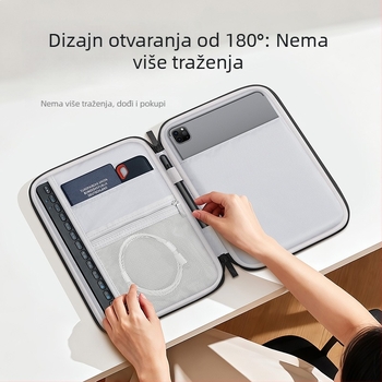 Futrola za tablet – vodootporna, prozračna, višestruka namjena; Oxford platno, zatvarač, mek držač, stil clutch, gradski minimalizam