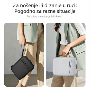 Futrola za tablet – vodootporna, prozračna, višestruka namjena; Oxford platno, zatvarač, mek držač, stil clutch, gradski minimalizam