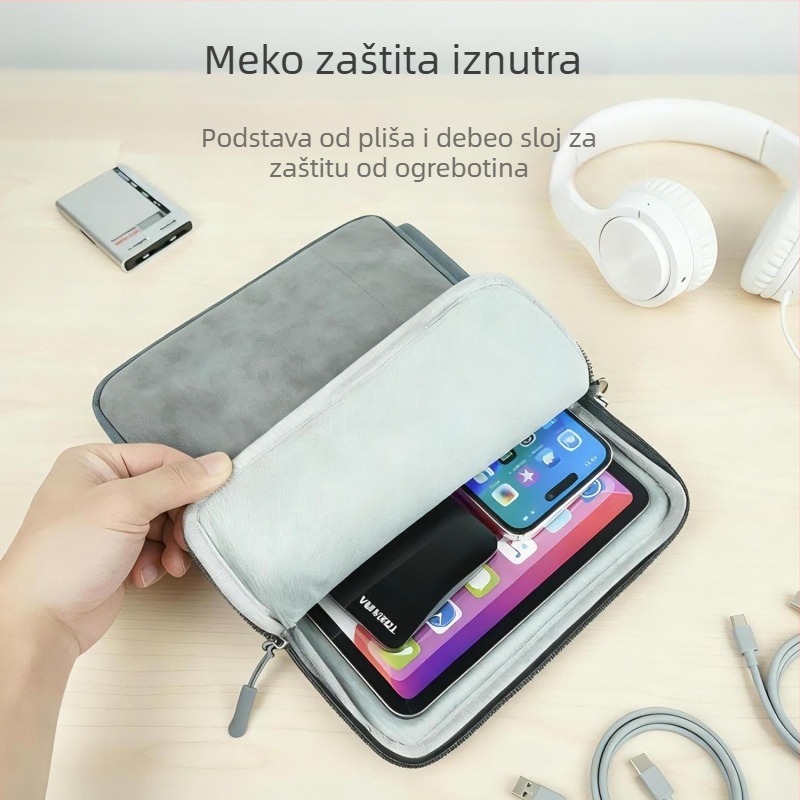Torba za tablet iPad Mini | vodootporna, ultralakа, otporna na habanje, zaštita od zemljotresa | Materijal: poliester; Wzor: jednobojni; Kompatibilno s Apple i Huawei tabletima