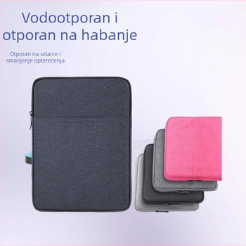 Torba za tablet i laptop, za 10,5-inčne tablete i 10-inčne prijenosnike, poliester s flanelom, jednobojna, unisex, gradski minimalistički stil