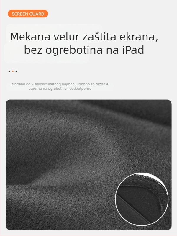 XFJI Torbica za tablet s tvrdim kućištem, Oxford tkanina, protiseizamska zaštita, proširivi kapacitet, flanelni podstava