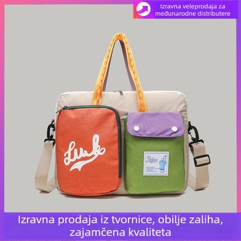 Crossbody torba od najlona, street trend stil, tekstni uzorak, podstava od poliestera, unisex