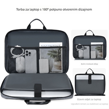 Torba za notebook i tablet od Oxford tkanine, vodootporna, ultralagana, otporna na habanje, proširiva, gradski stil