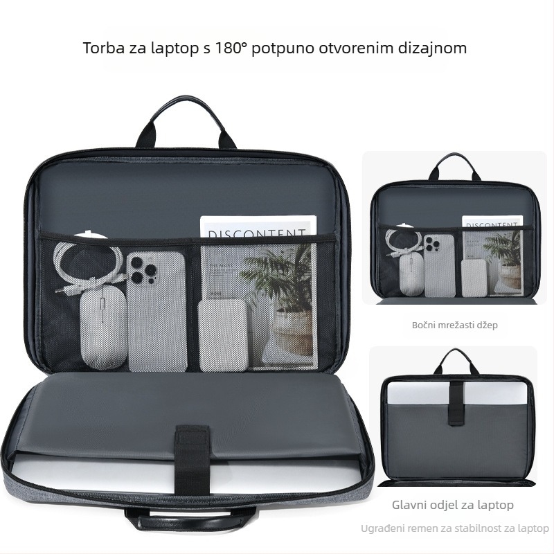 Torba za notebook i tablet od Oxford tkanine, vodootporna, ultralagana, otporna na habanje, proširiva, gradski stil