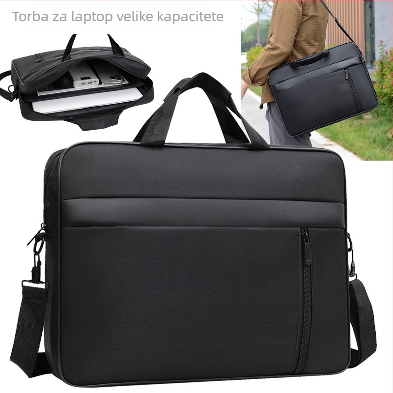 Torba na ramenu za prijenosno računalo i tablet s zaštitom od udara, od Oxford tkanine, za ured i putovanja
