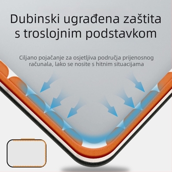 Unisex torba za laptop od 15 inča s unutarnjim pretincem otporna na udarce